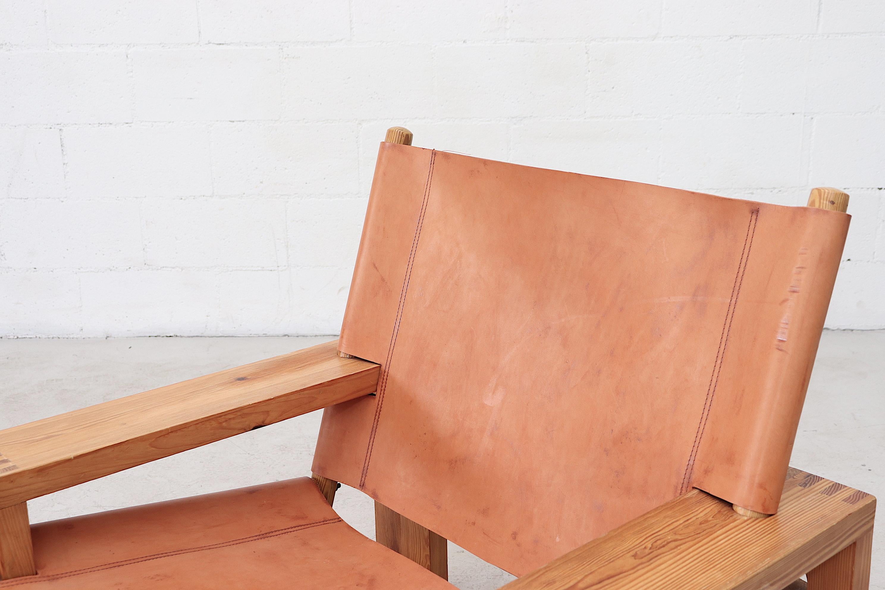 Ate Van Apeldoorn Saddle Leather Lounge Chair In Good Condition In Los Angeles, CA