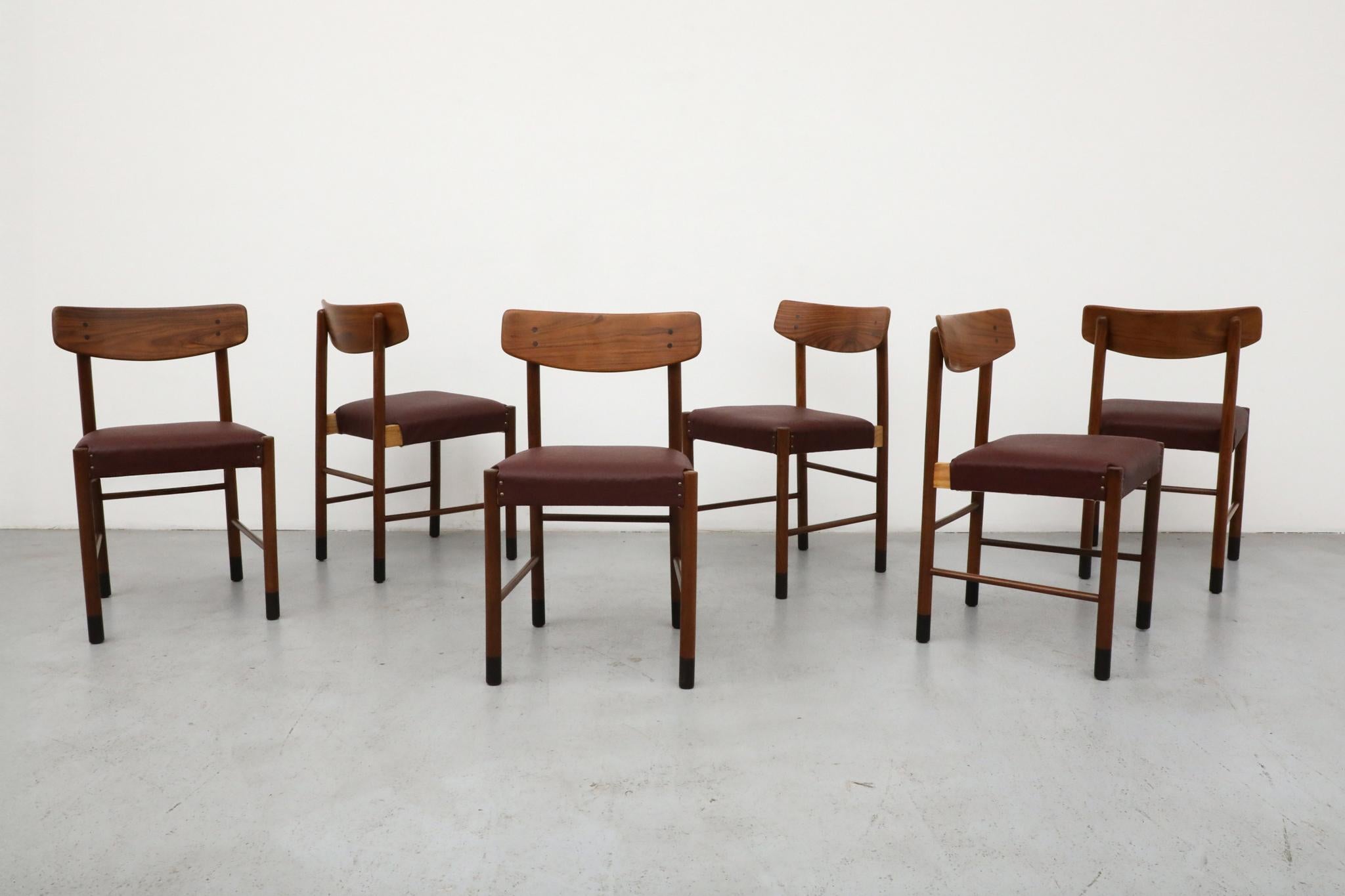 Mid-Century Modern Borge Mogensen Style Set of 6 Mid-Century Danish Dining Chairs For Sale