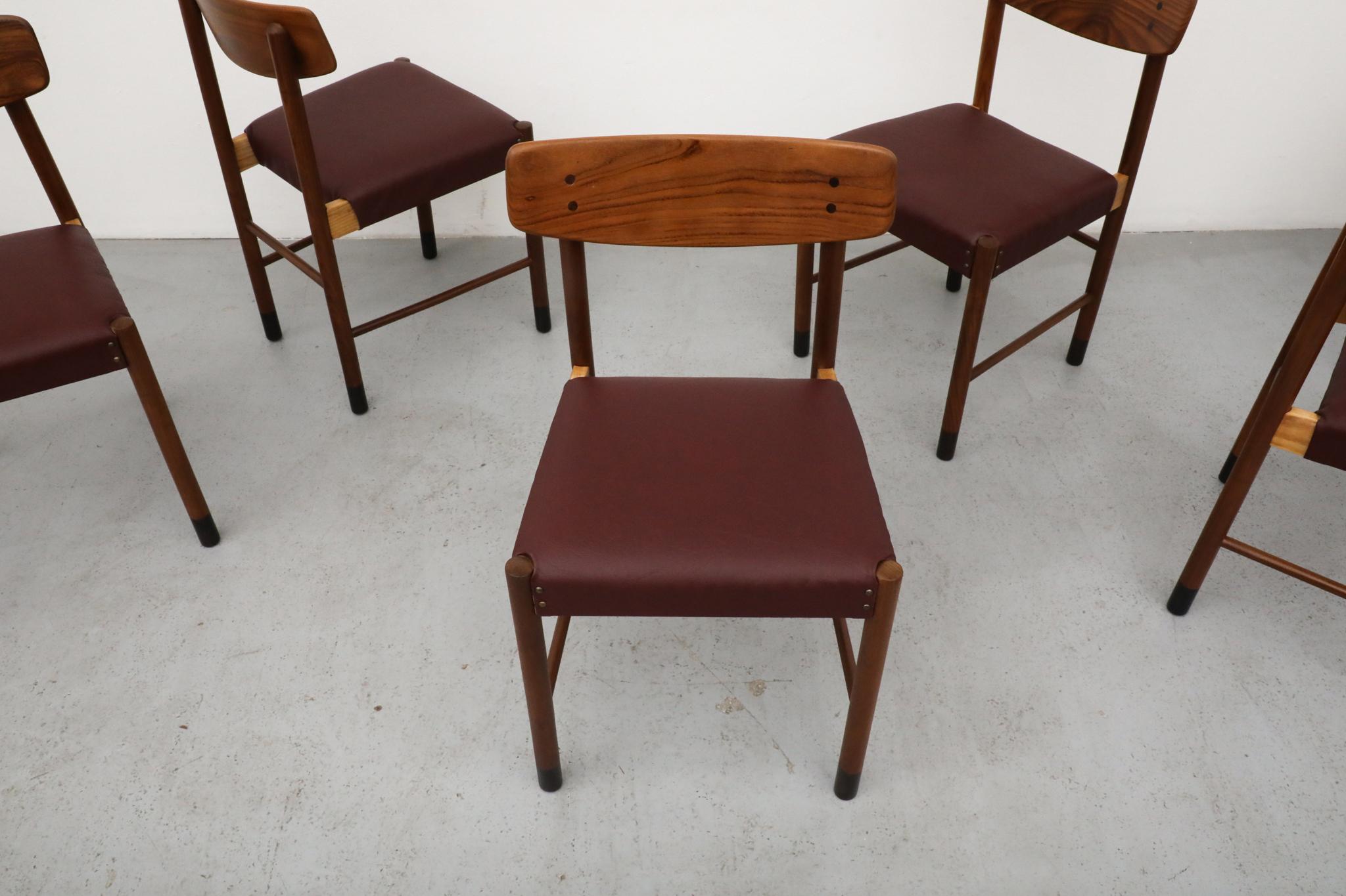 Mid-20th Century Borge Mogensen Style Set of 6 Mid-Century Danish Dining Chairs For Sale