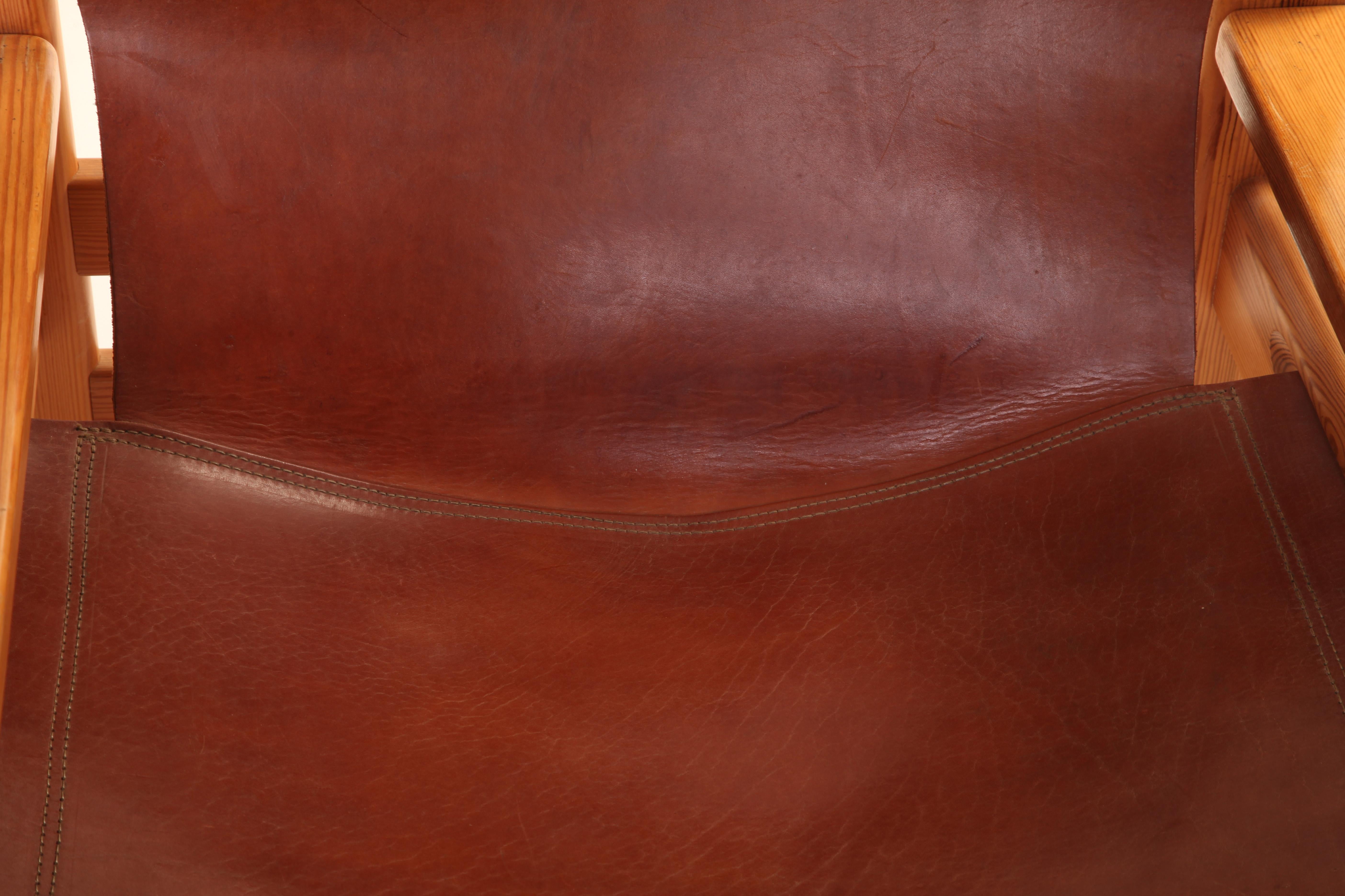 Borge Mogensen Style Tan Saddle Leather Spanish Pine Armchair Karin Mobring 1960 For Sale 2