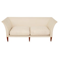 Borge Mogensen Style White Upholstered 2 Seat Sofa