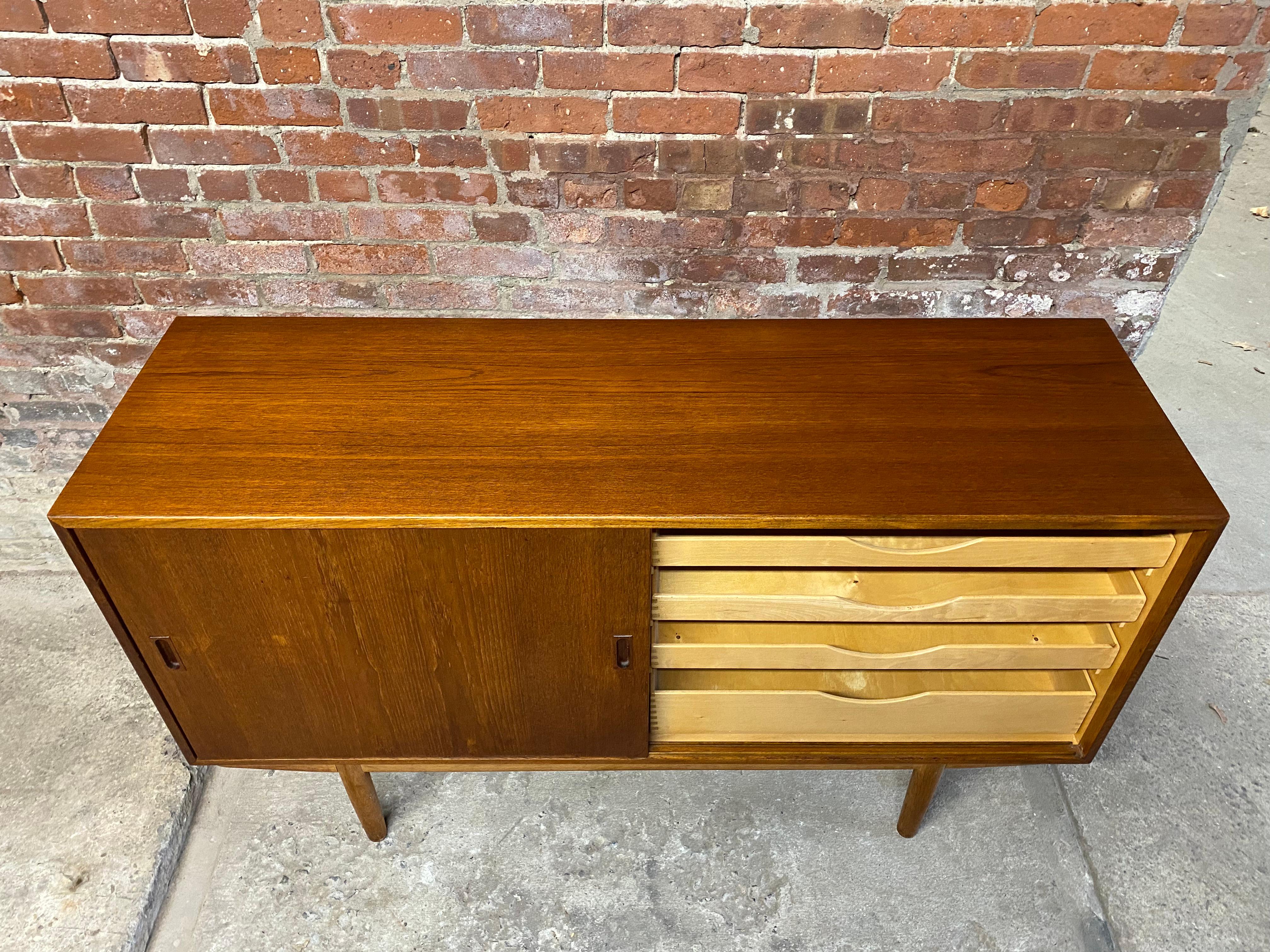 Mid-20th Century Borge Mogensen Teak and Oak Soborg Sliding Door Sideboard