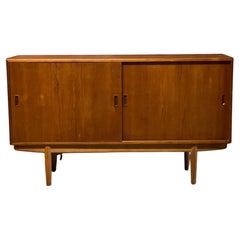 Borge Mogensen Teak and Oak Soborg Sliding Door Sideboard