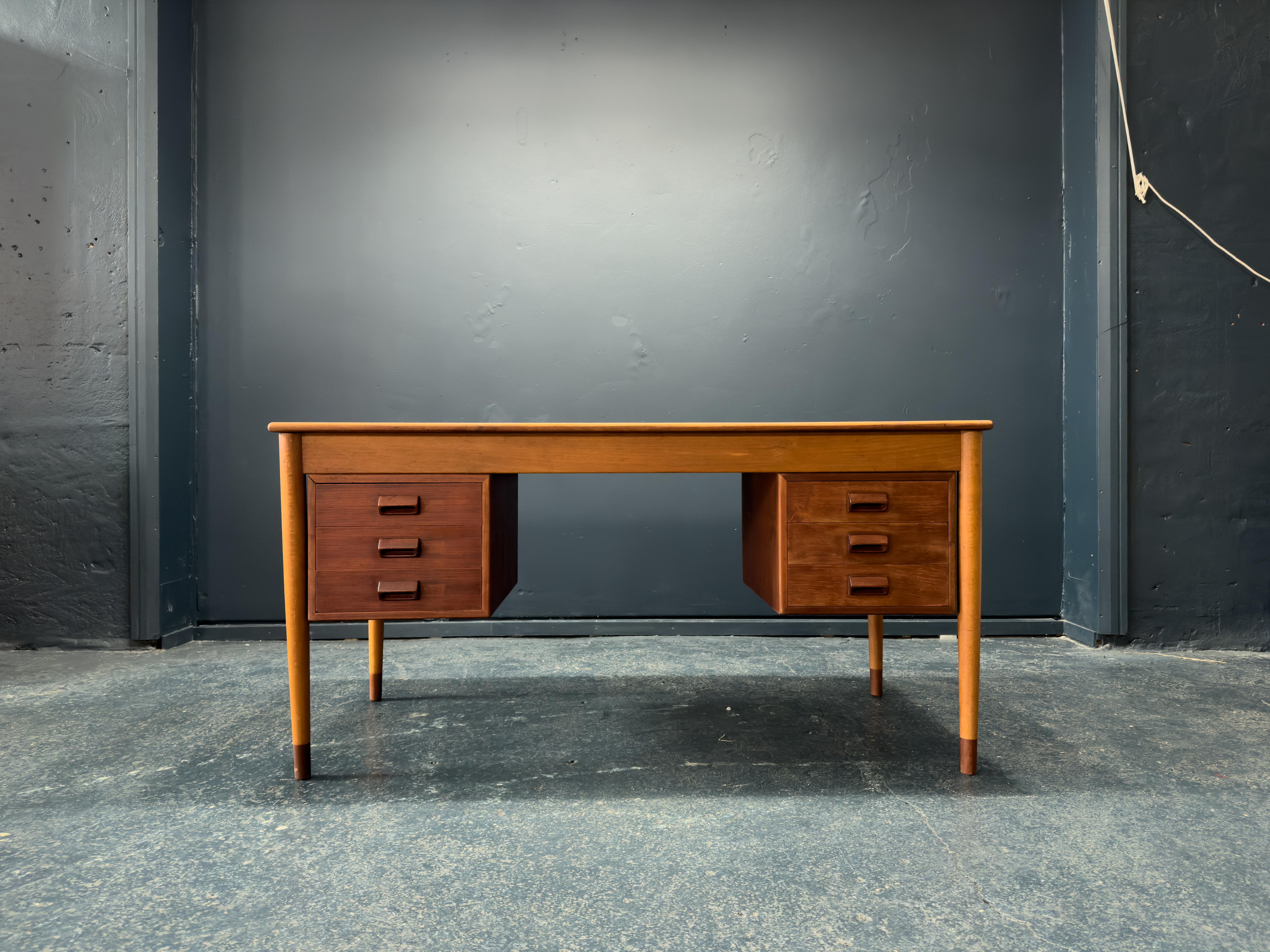 Mid-Century Modern Borge Mogensen Teak Desk For Sale
