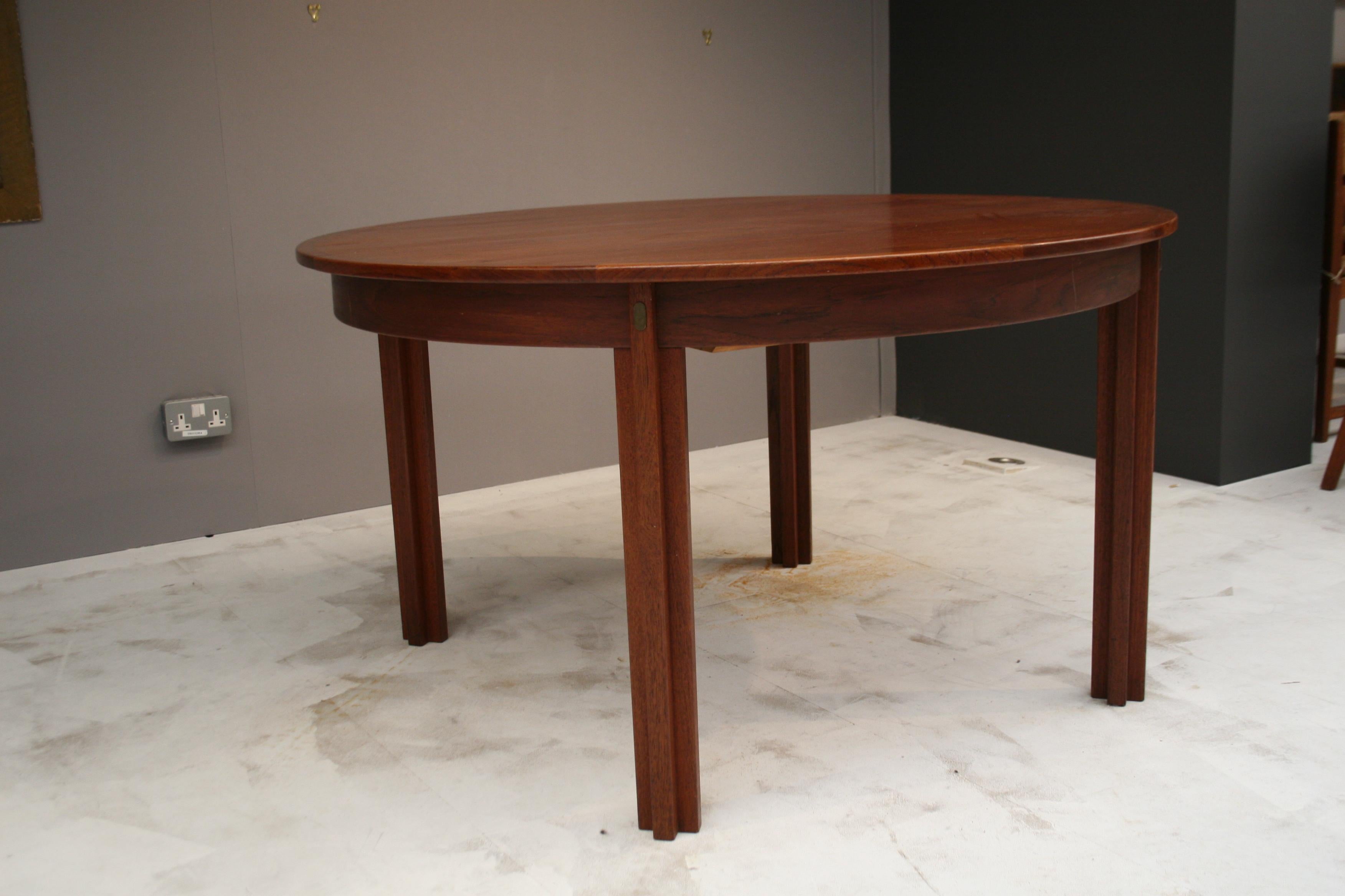 Mid-20th Century Borge Mogensen Teak Dining Table with Extension Leaf c1950 For Sale