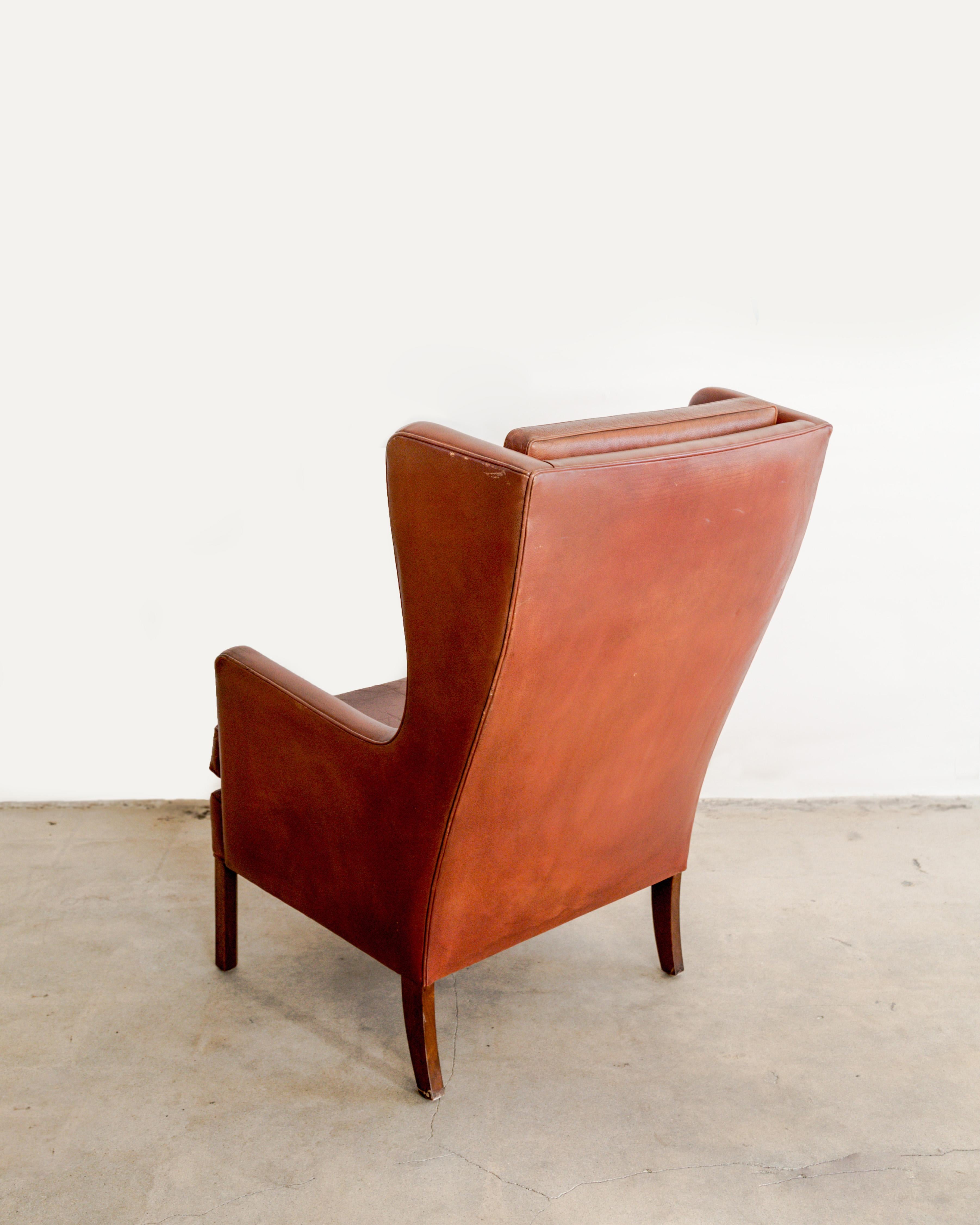 Borge Mogensen  Wing Chair In Good Condition For Sale In West Hollywood, CA