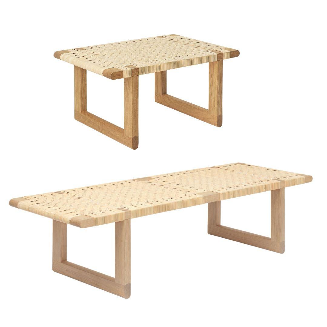 Børge Mogensen 'BMO488s' Table Bench in Oak, Oil & Wicker for Carl Hansen & Son For Sale 5