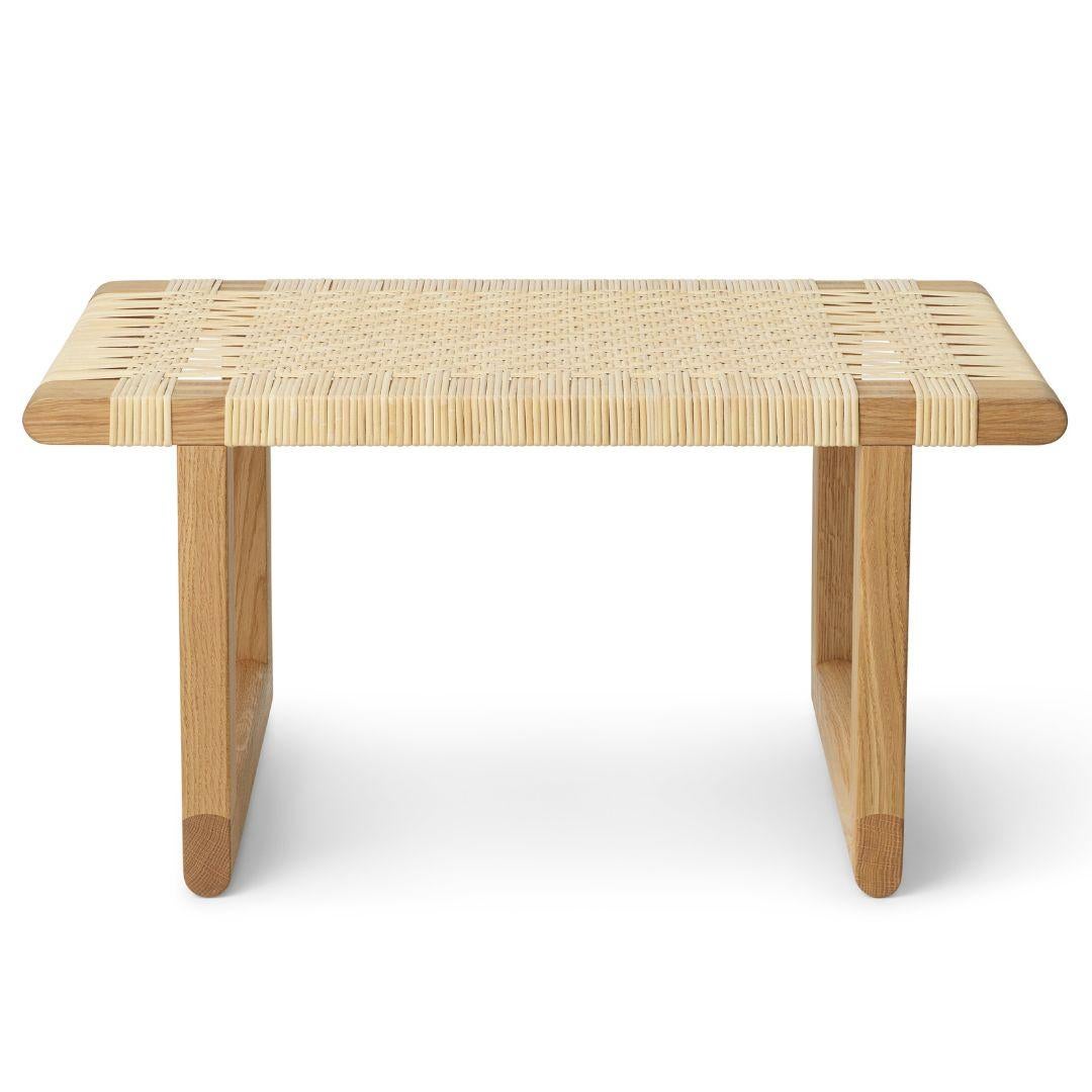 Børge Mogensen 'BMO488s' Table Bench in Oak, Oil & Wicker for Carl Hansen & Son For Sale 2