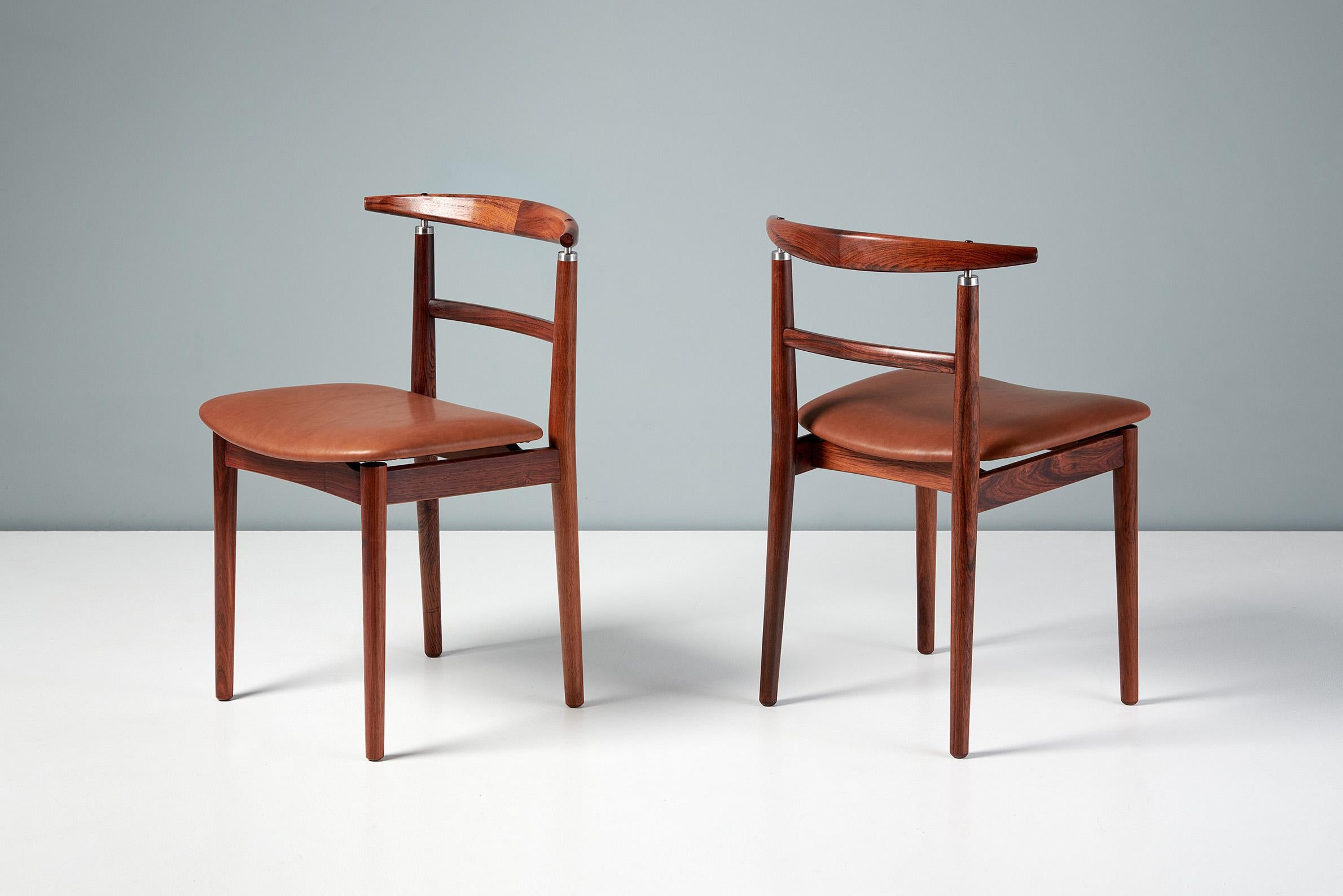 Borge Rammeskov Set of 8 Danish Rosewood Dining Chairs, c1960s For Sale 1