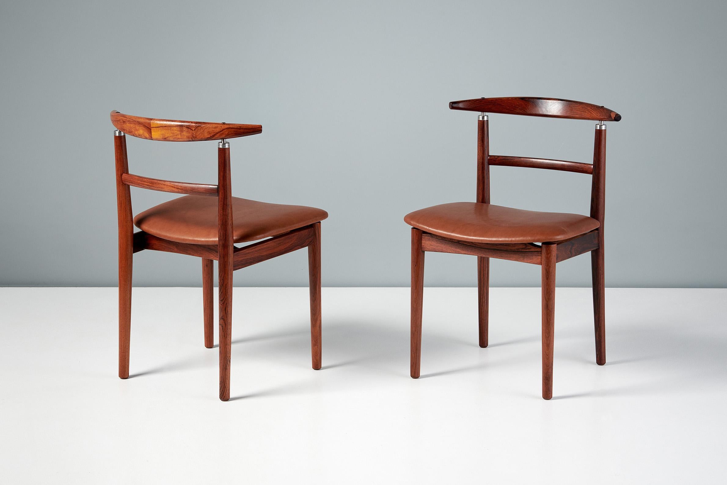 Borge Rammeskov Set of 8 Danish Rosewood Dining Chairs, c1960s For Sale 2