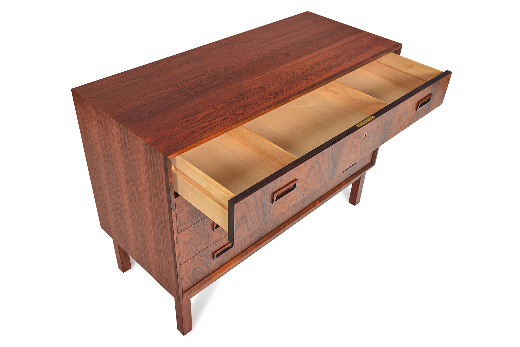 Borge Seindal Rosewood Four-Drawer Gentleman's Chest In Good Condition In Berkeley, CA