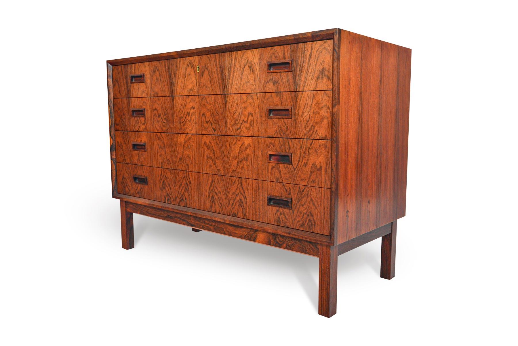 20th Century Borge Seindal Rosewood Four-Drawer Gentleman's Chest