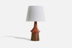 Börge Wernonch, Table Lamp, Glazed Stoneware, Afta, Denmark, 1940s