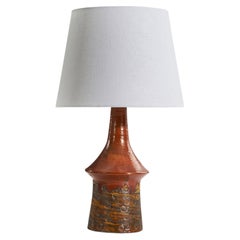 Börge Wernonch, Table Lamp, Glazed Stoneware, Afta, Denmark, 1940s