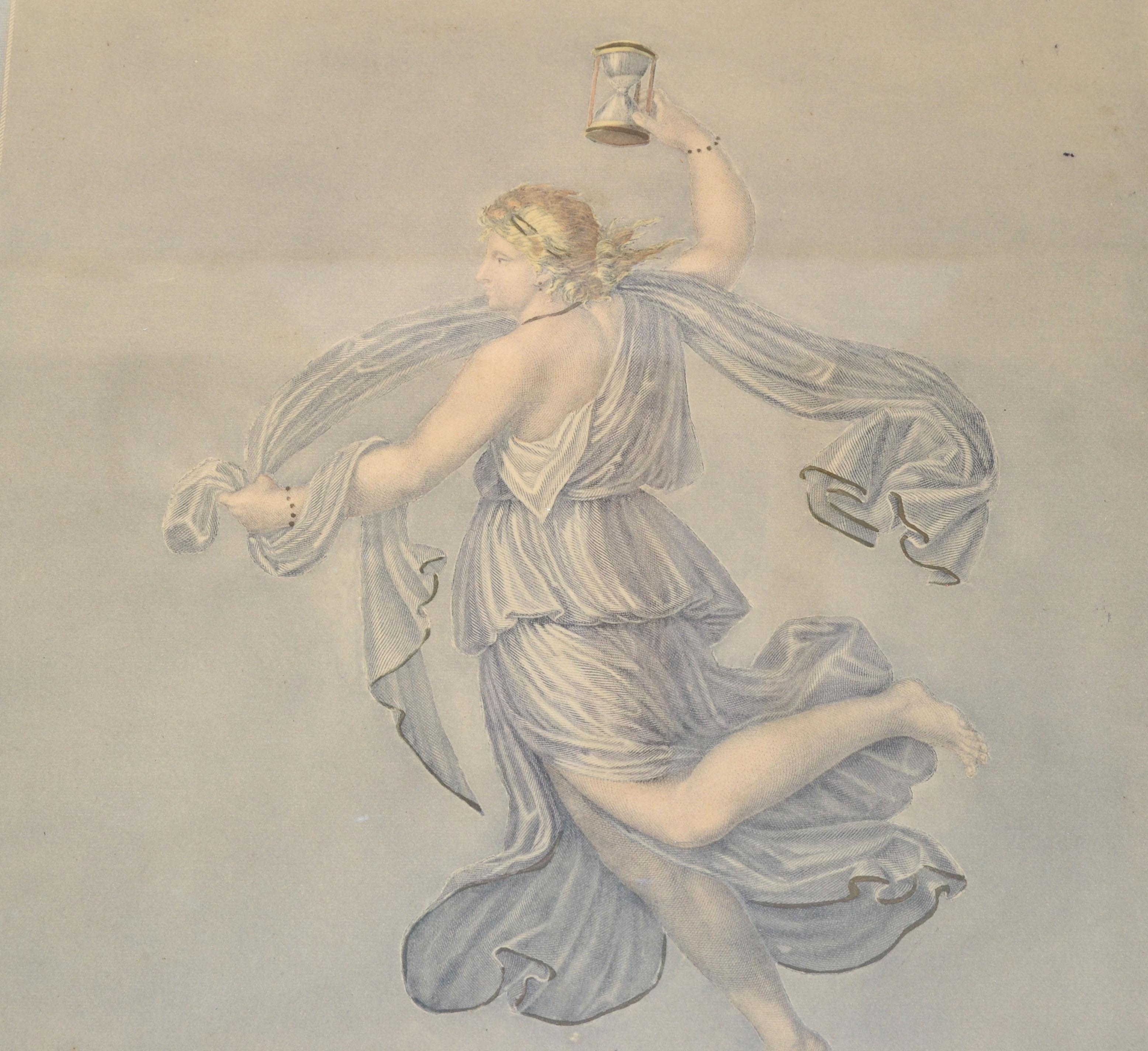Américain Gravure en acier Borghese 1890 Scène romaine gréco-romaine Bernard Picture Co. New York en vente