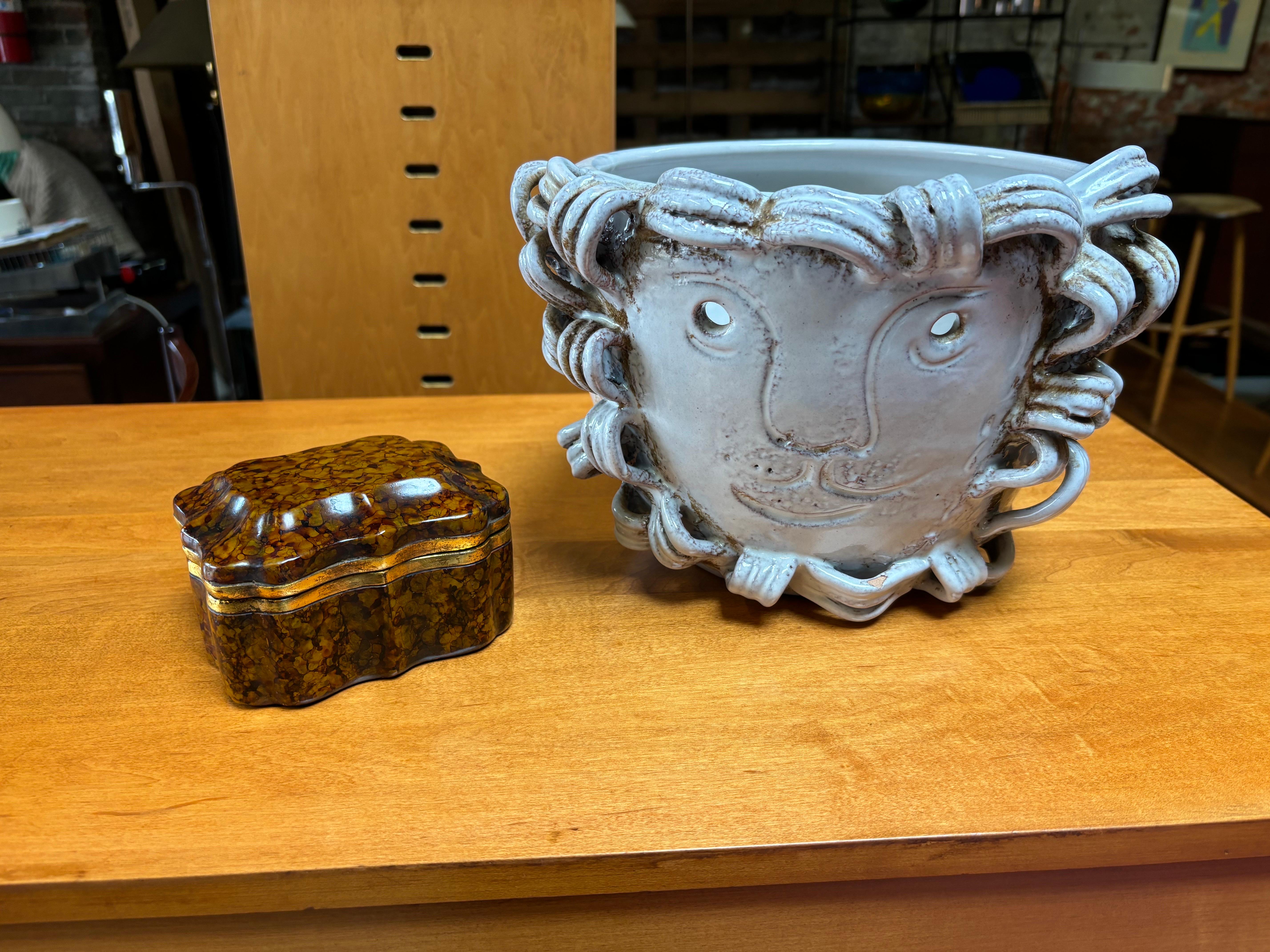 Mid-20th Century Borghese Ceramic box For Sale