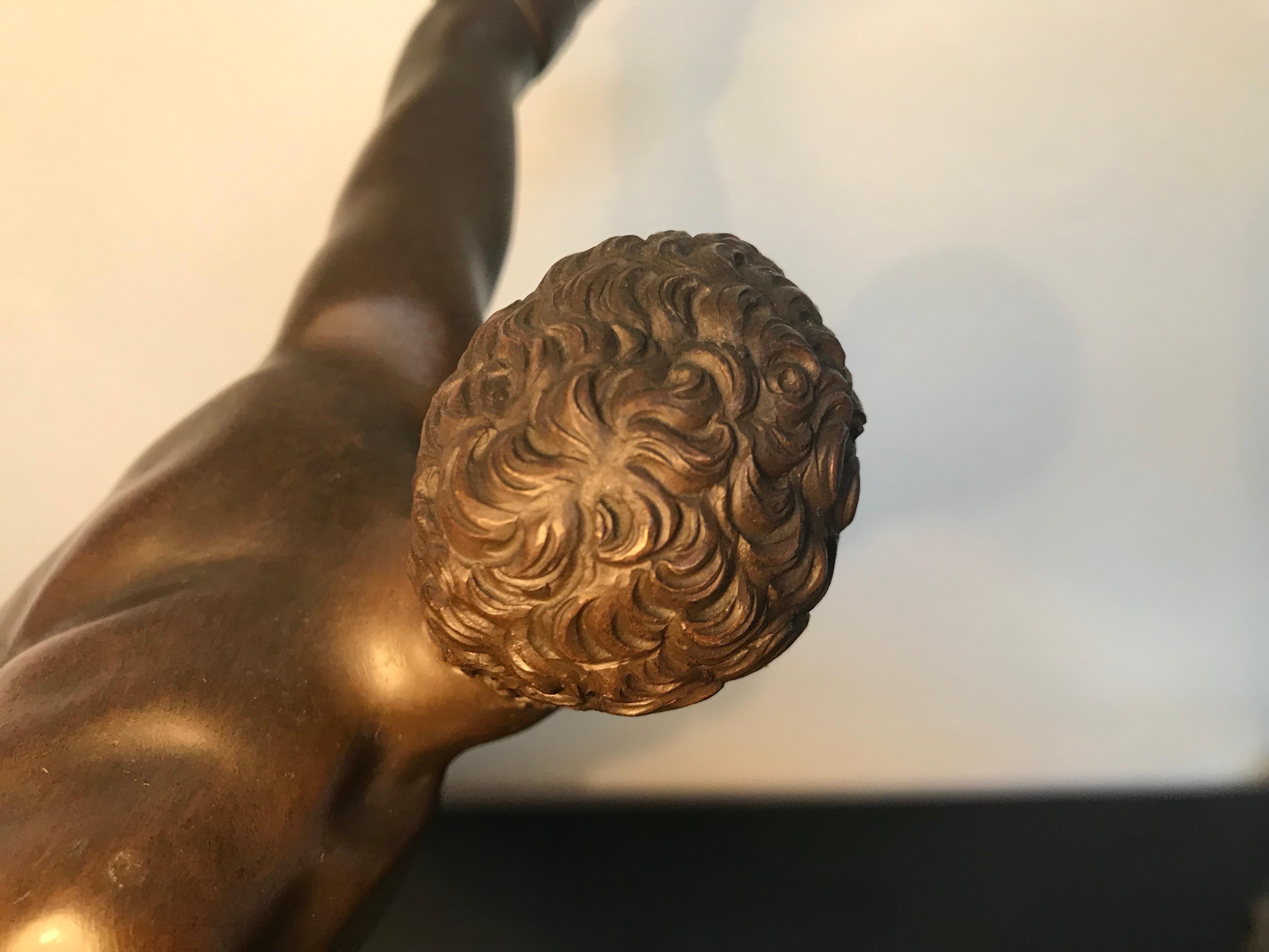 Borghese Gladiator in Bronze, circa 1900, Naples For Sale 5