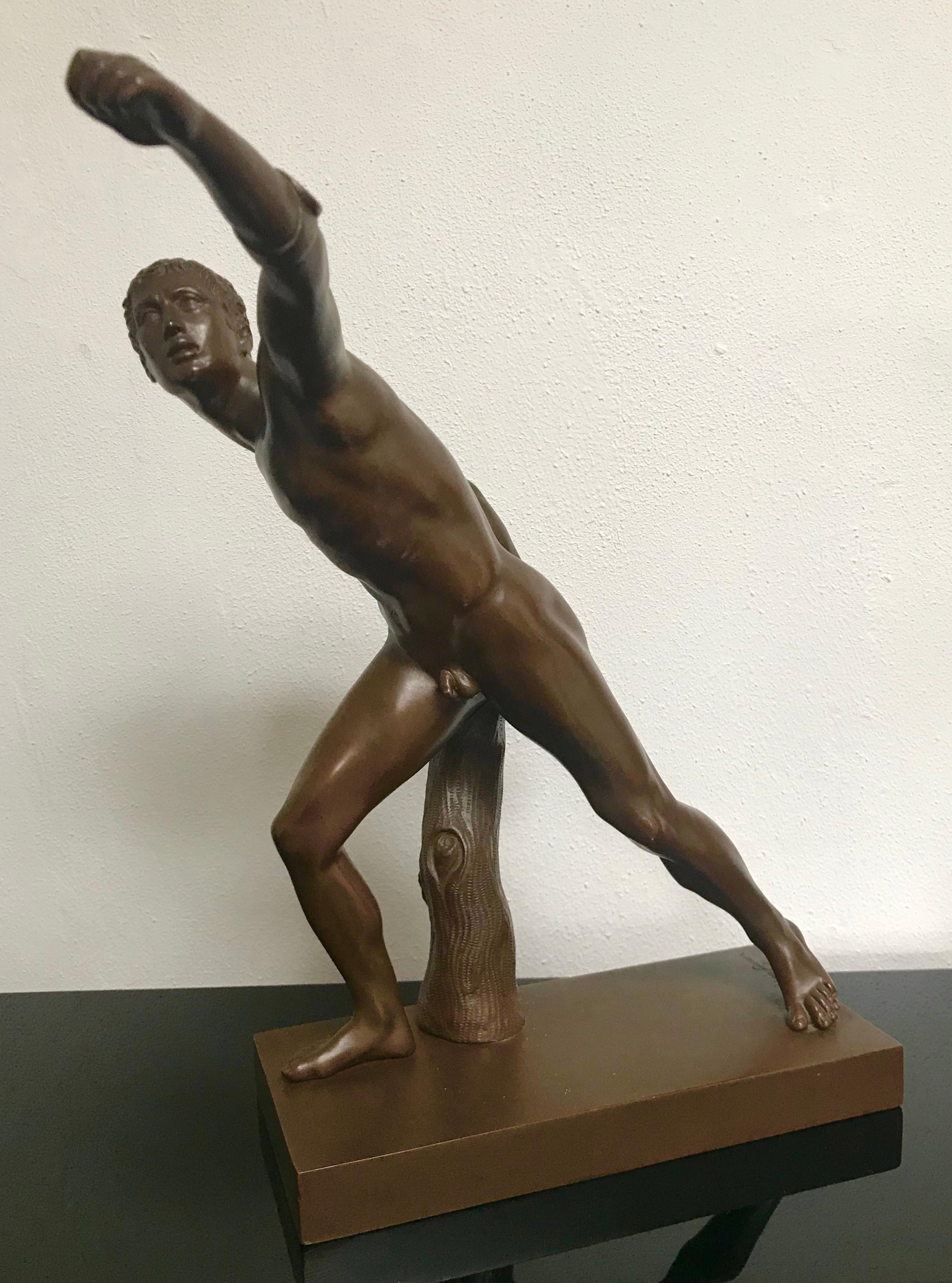 Borghese Gladiator in Bronze, circa 1900, Naples For Sale 6