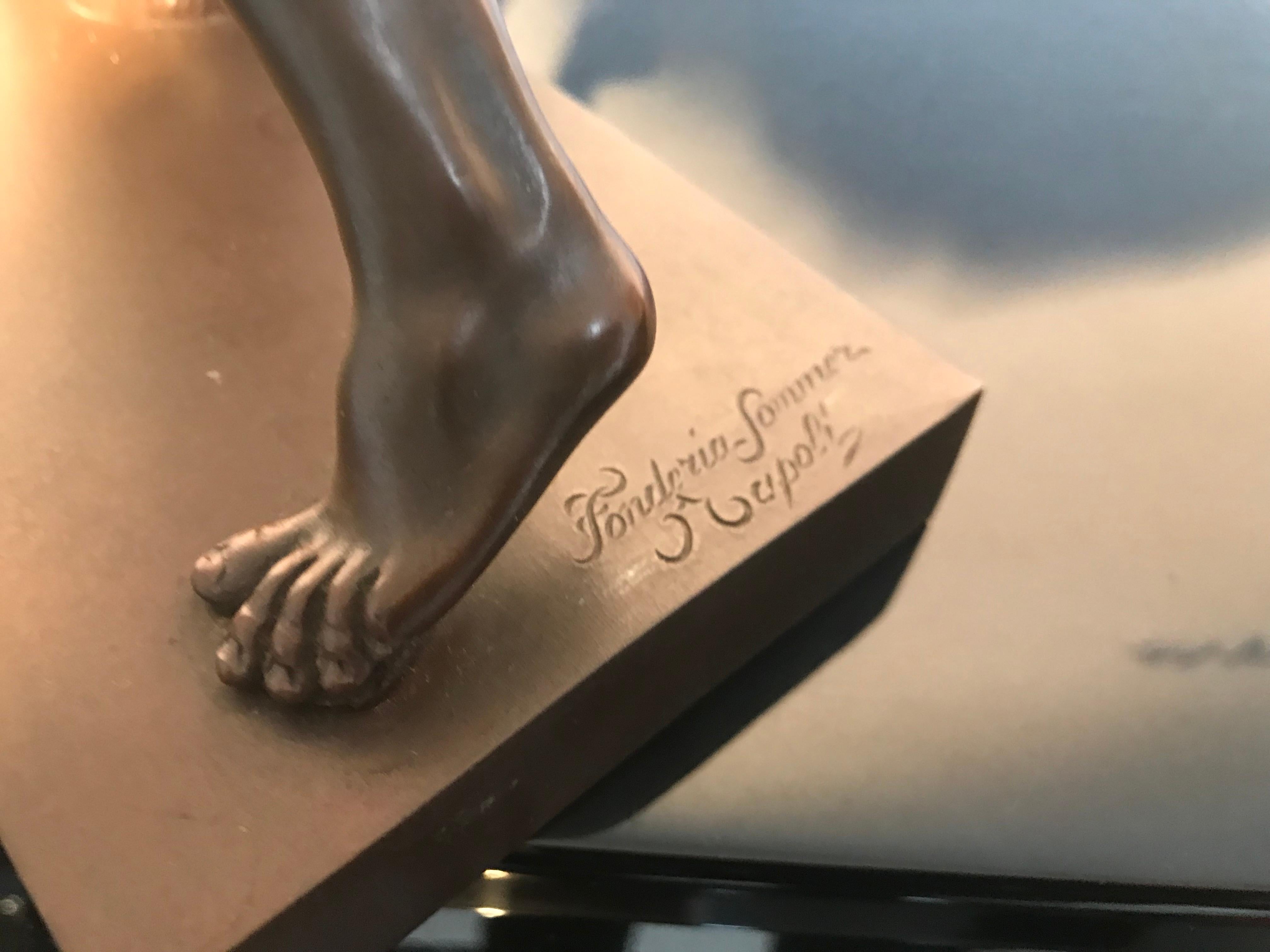 Borghese Gladiator in Bronze, circa 1900, Naples For Sale 7