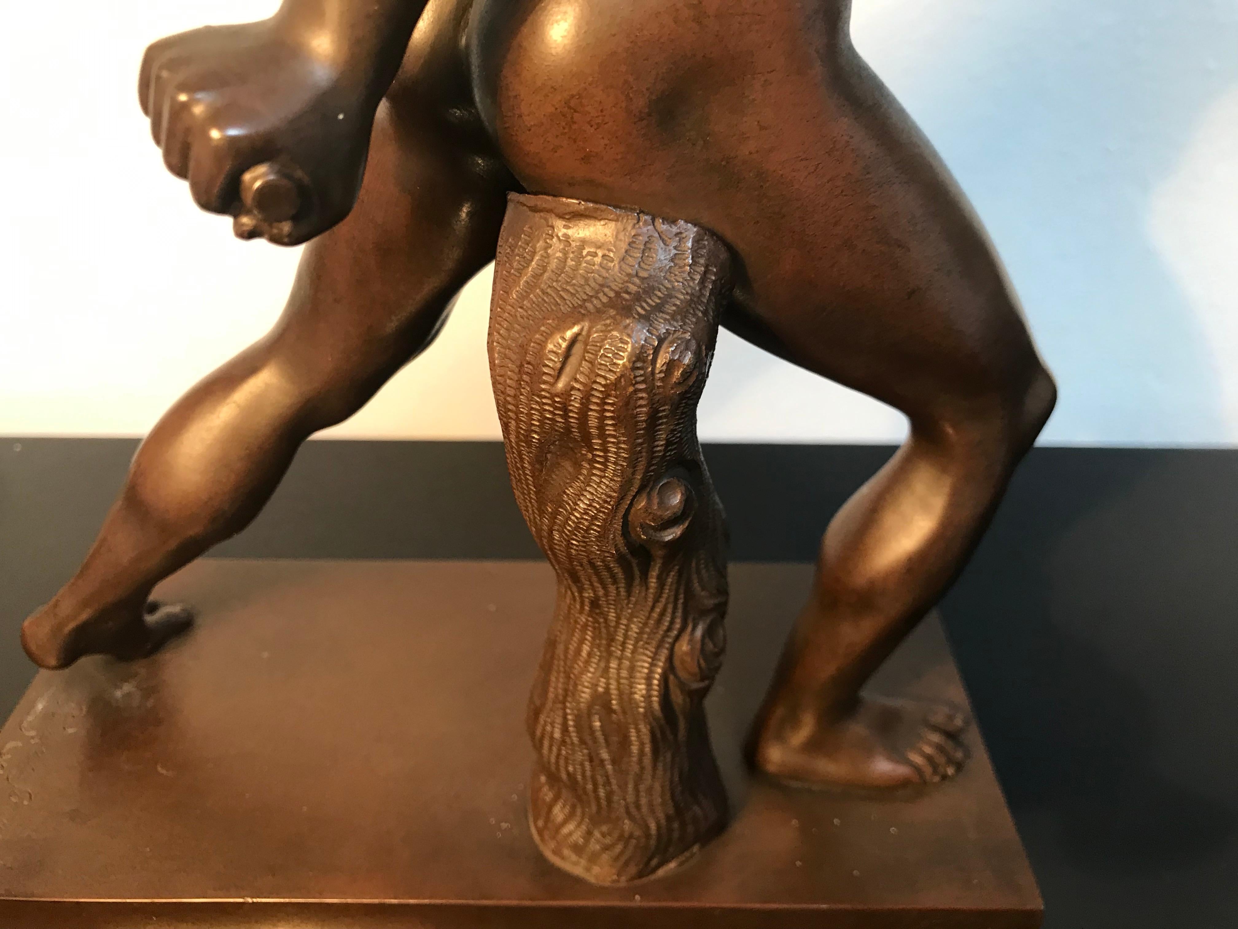 Borghese Gladiator in Bronze, circa 1900, Naples In Good Condition For Sale In Sint Annaland, NL