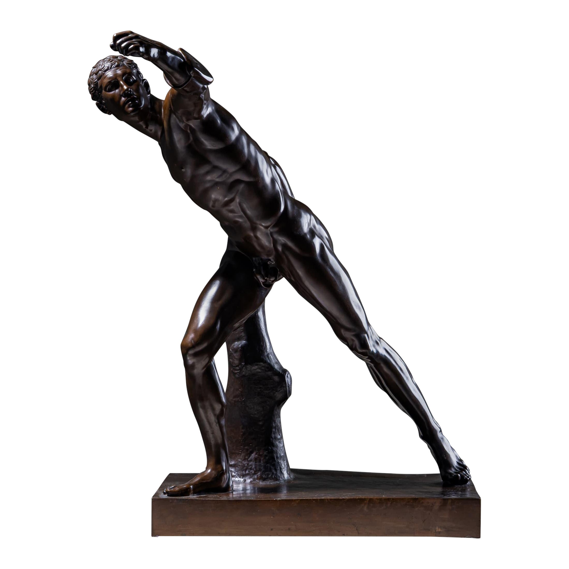 Borghese Gladiator in Bronze, Foundry F. Barbedienne, 2nd Half 19th Century