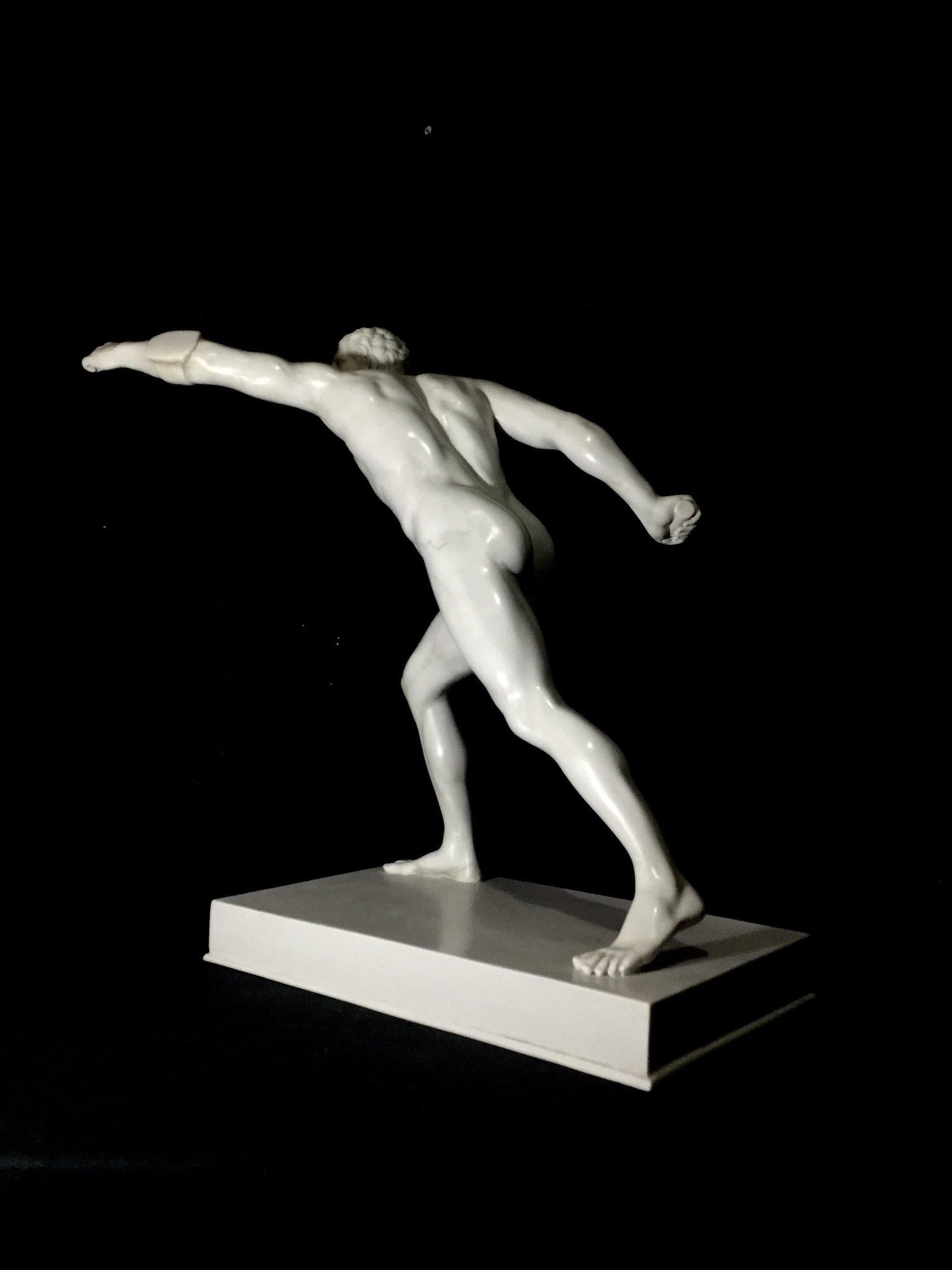 Borghese Gladiator Marble Sculpture, 20th Century For Sale 6