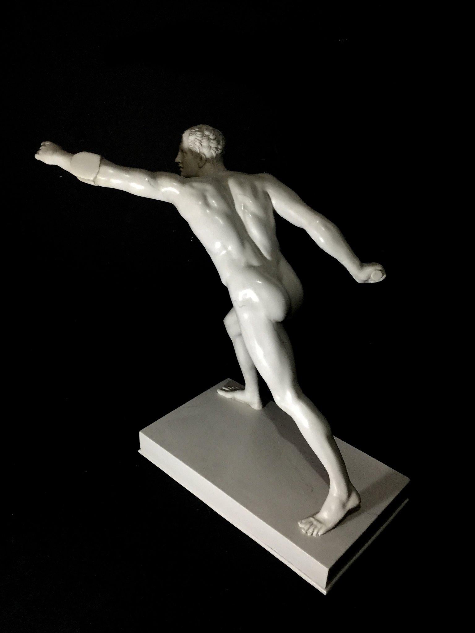 Borghese Gladiator Marble Sculpture, 20th Century For Sale 7