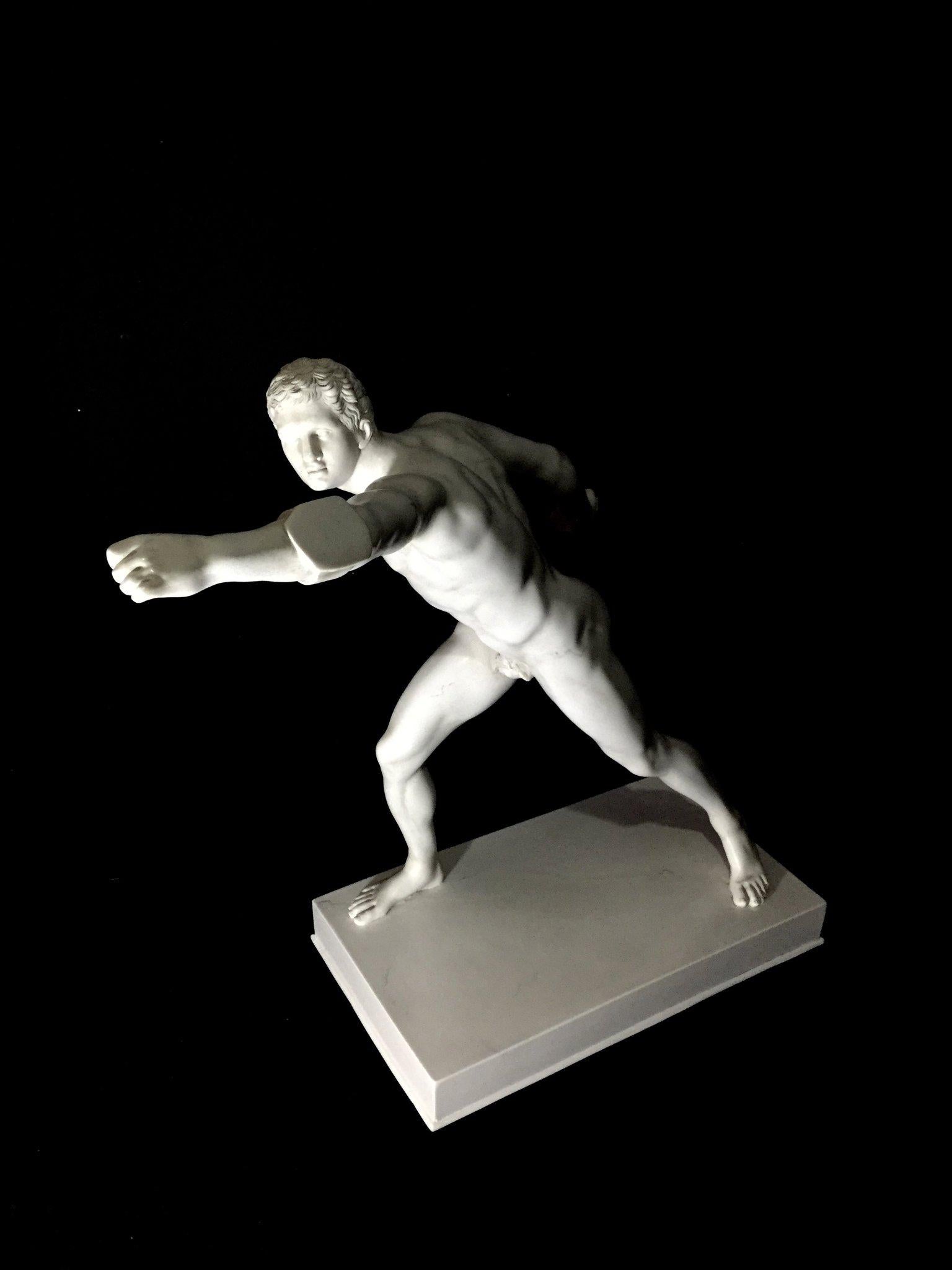 Borghese Gladiator Marble Sculpture, 20th Century For Sale 8
