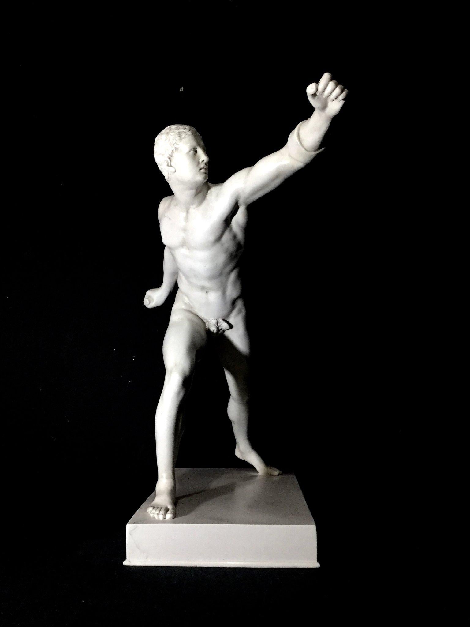 Borghese Gladiator Marble Sculpture, 20th Century For Sale 9