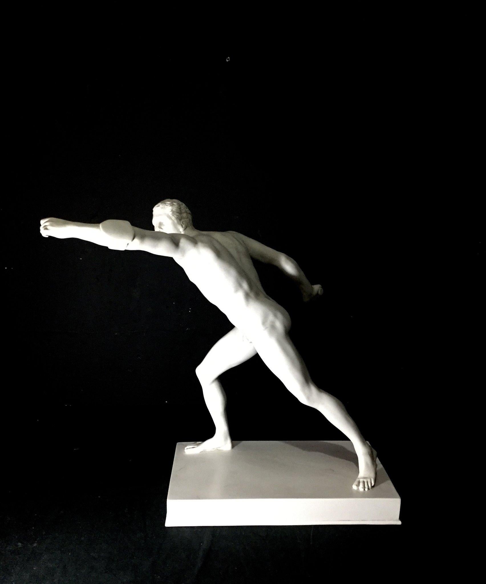 Borghese Gladiator Marble Sculpture, 20th Century For Sale 1
