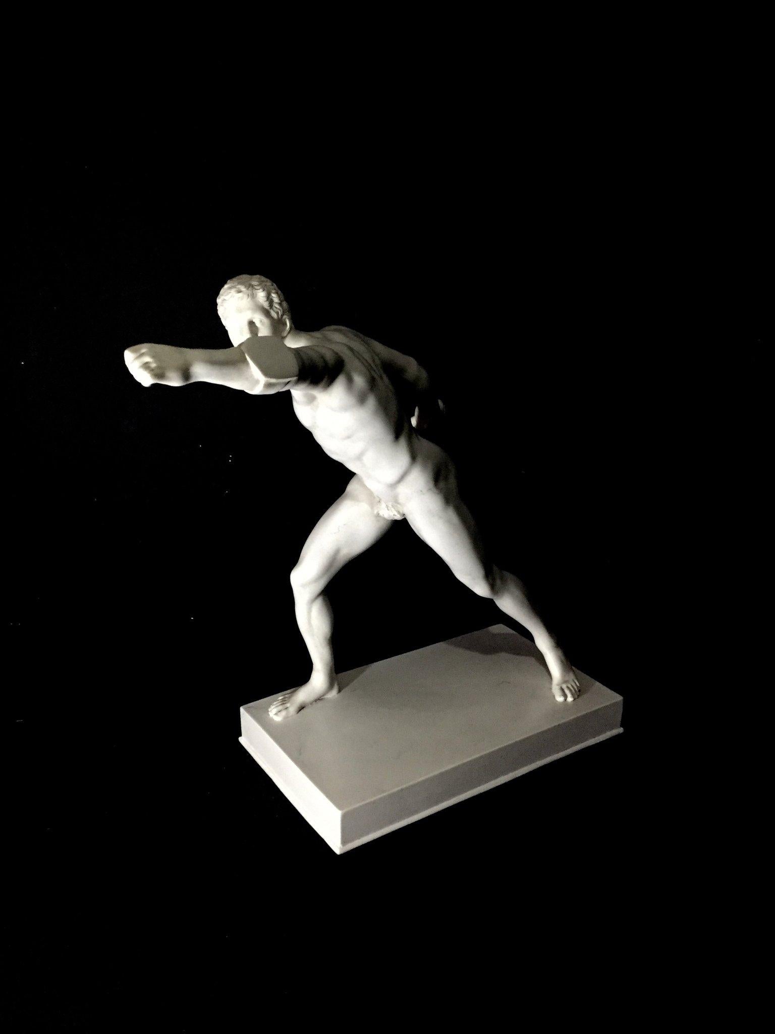 Borghese Gladiator Marble Sculpture, 20th Century For Sale 2