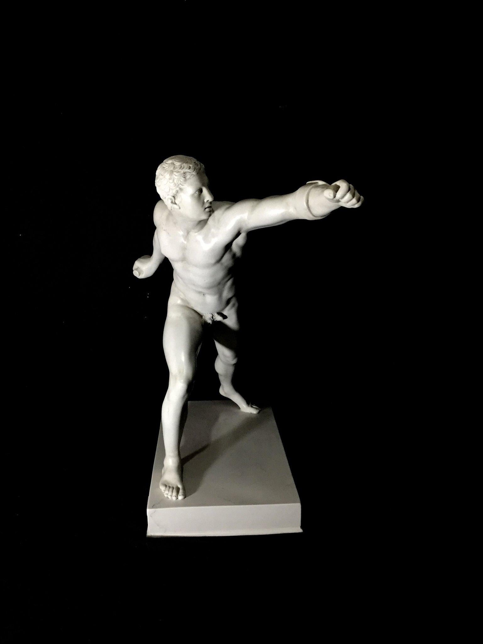 Borghese Gladiator Marble Sculpture, 20th Century For Sale 3