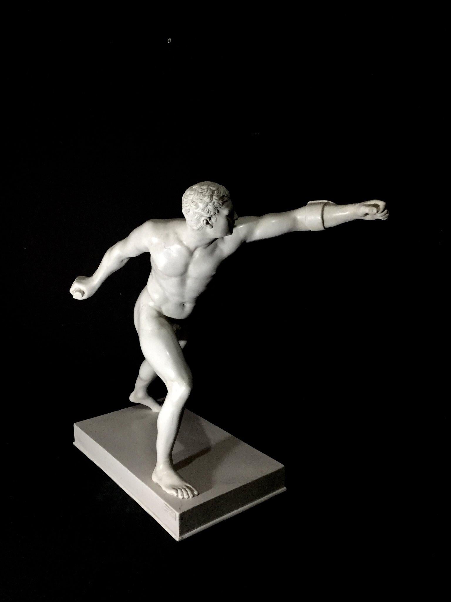 Borghese Gladiator Marble Sculpture, 20th Century For Sale 4