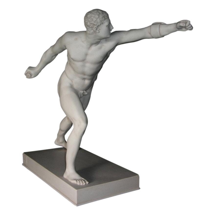 Borghese Gladiator Marble Sculpture, 20th Century For Sale