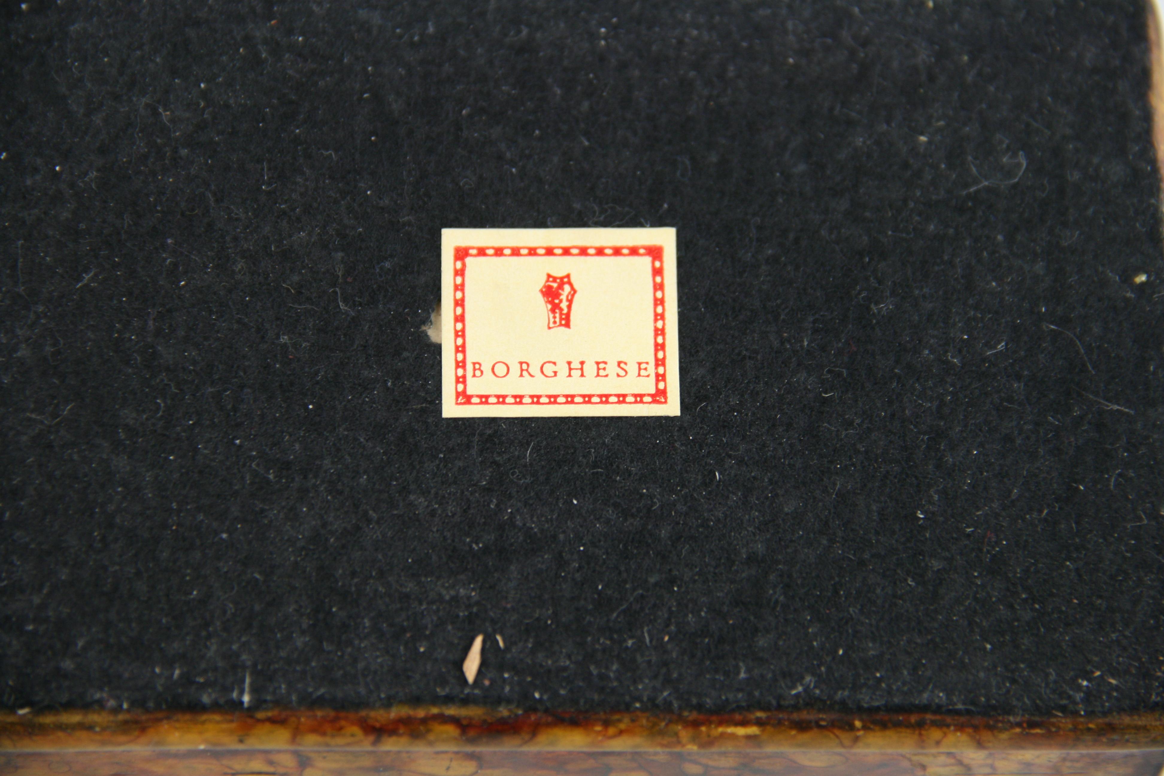 Caja de cerámica italiana Borghese mediados del siglo XX en venta