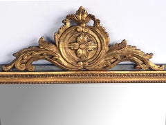 Borghese Italian Neoclassical Style Giltwood Mirror with Exuberant Crest