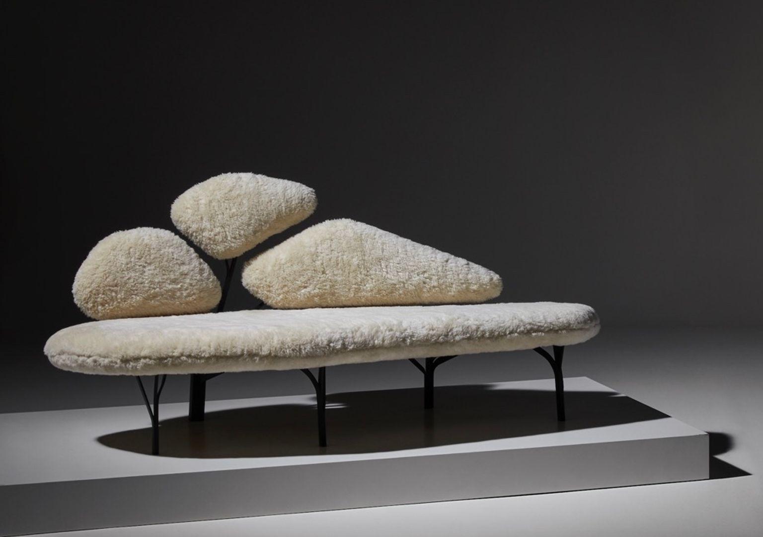 Borghese Sofa is a sculptural piece directly inspired and named after the pine trees of the Villa Borghese gardens in Roma. The designer’s preference for organic shapes readily translates as a standout modernist statement-piece.

It is possible to