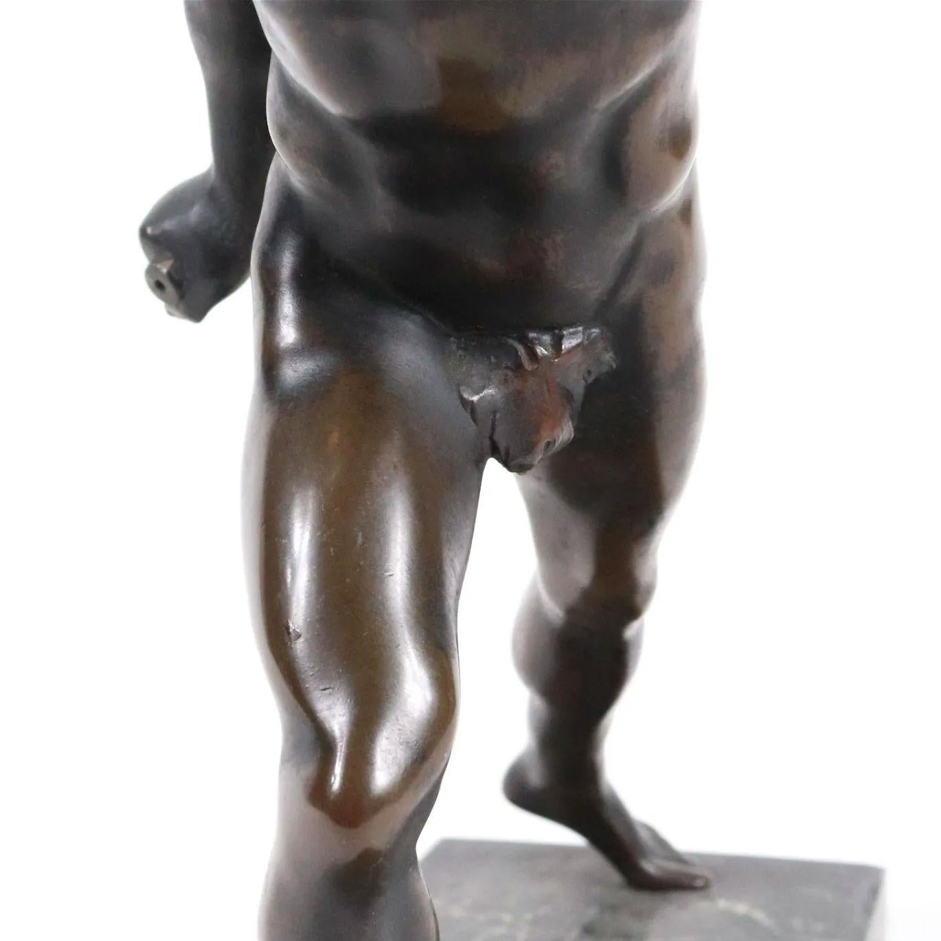 Borghese Roman Gladiator Bronze Figurine In Good Condition In New York, NY
