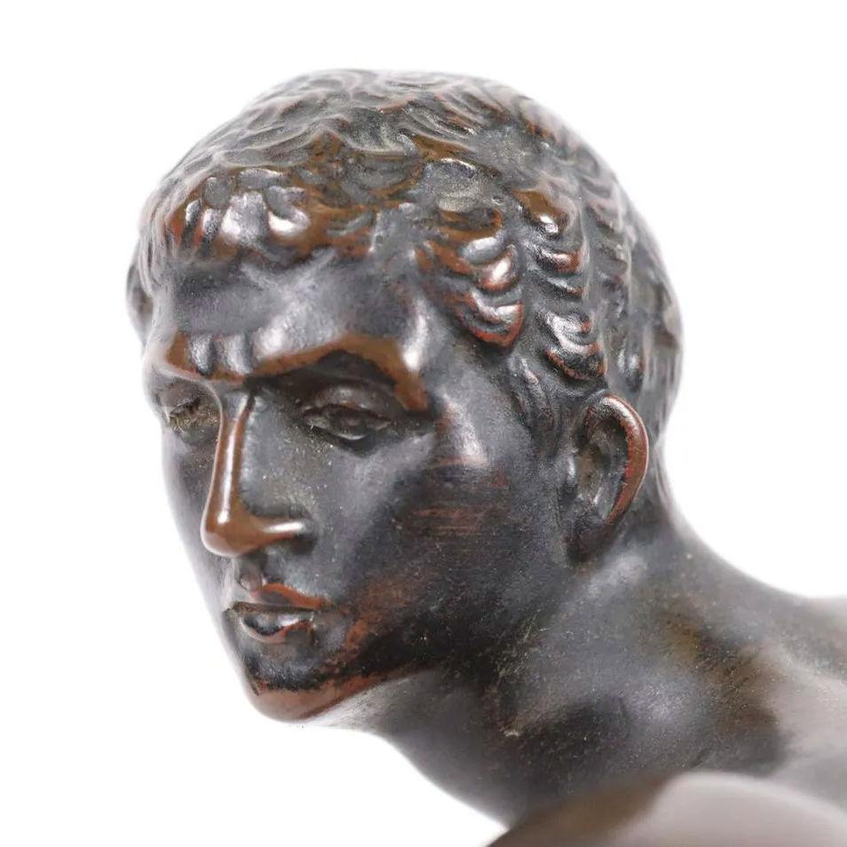 19th Century Borghese Roman Gladiator Bronze Figurine