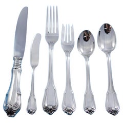 Vintage Borgia by Buccellati Italy Sterling Silver Flatware Set Service 4 pcs Dinner