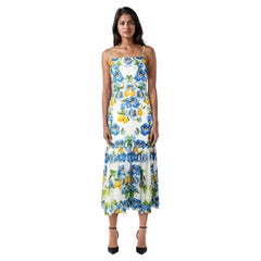 Borgo De Nor Floral 
Lemon Print Midi Dress Size L