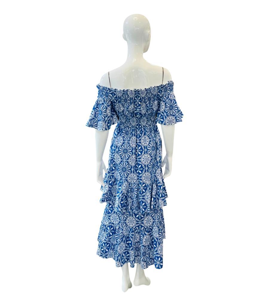 Women's Borgo De Nor Off-Shoulder Tiered Cotton Dress For Sale