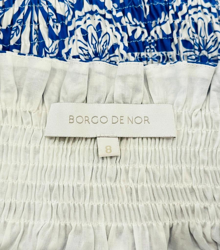 Borgo De Nor Off-Shoulder Tiered Cotton Dress For Sale 2