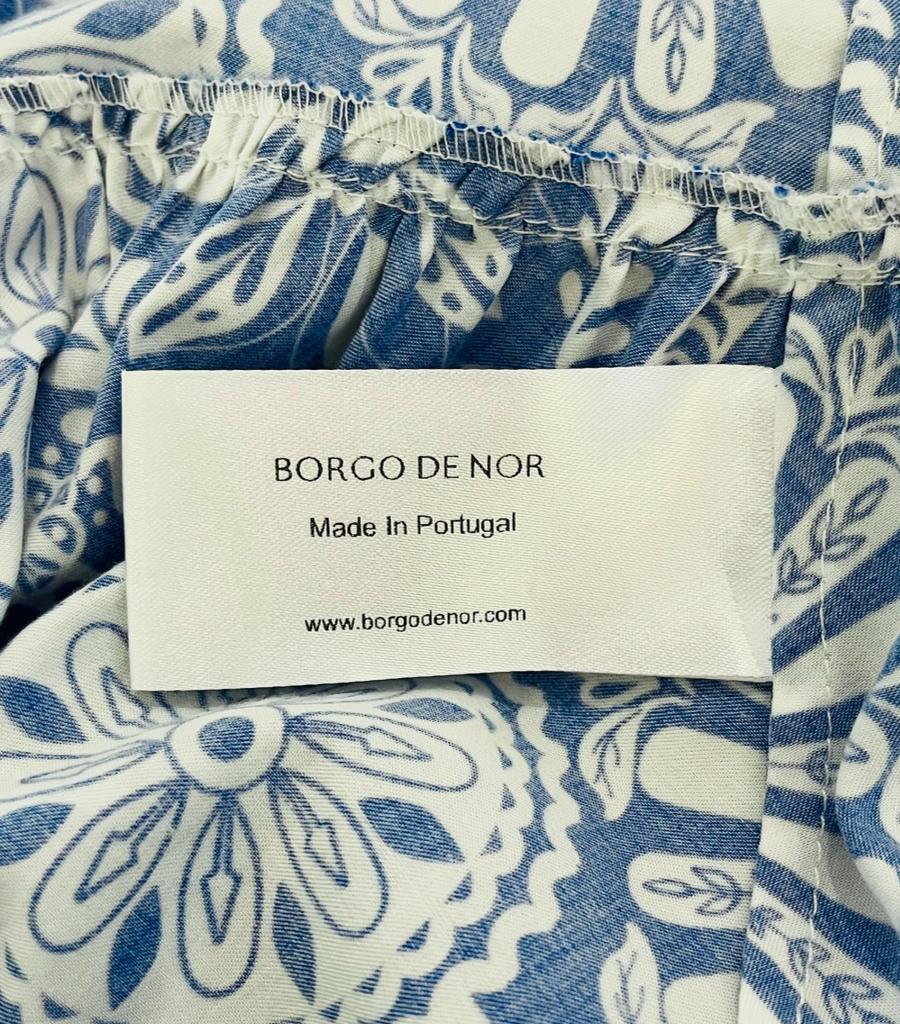 Borgo De Nor Off-Shoulder Tiered Cotton Dress For Sale 4