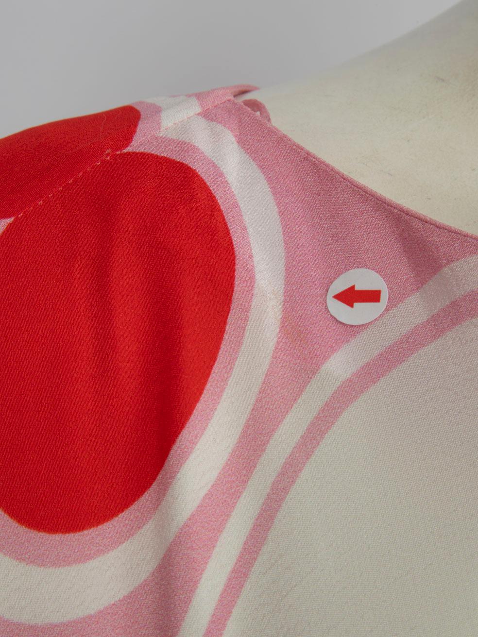Borgo De Nor Pink Floral Print One Sleeve Dress Size L 1