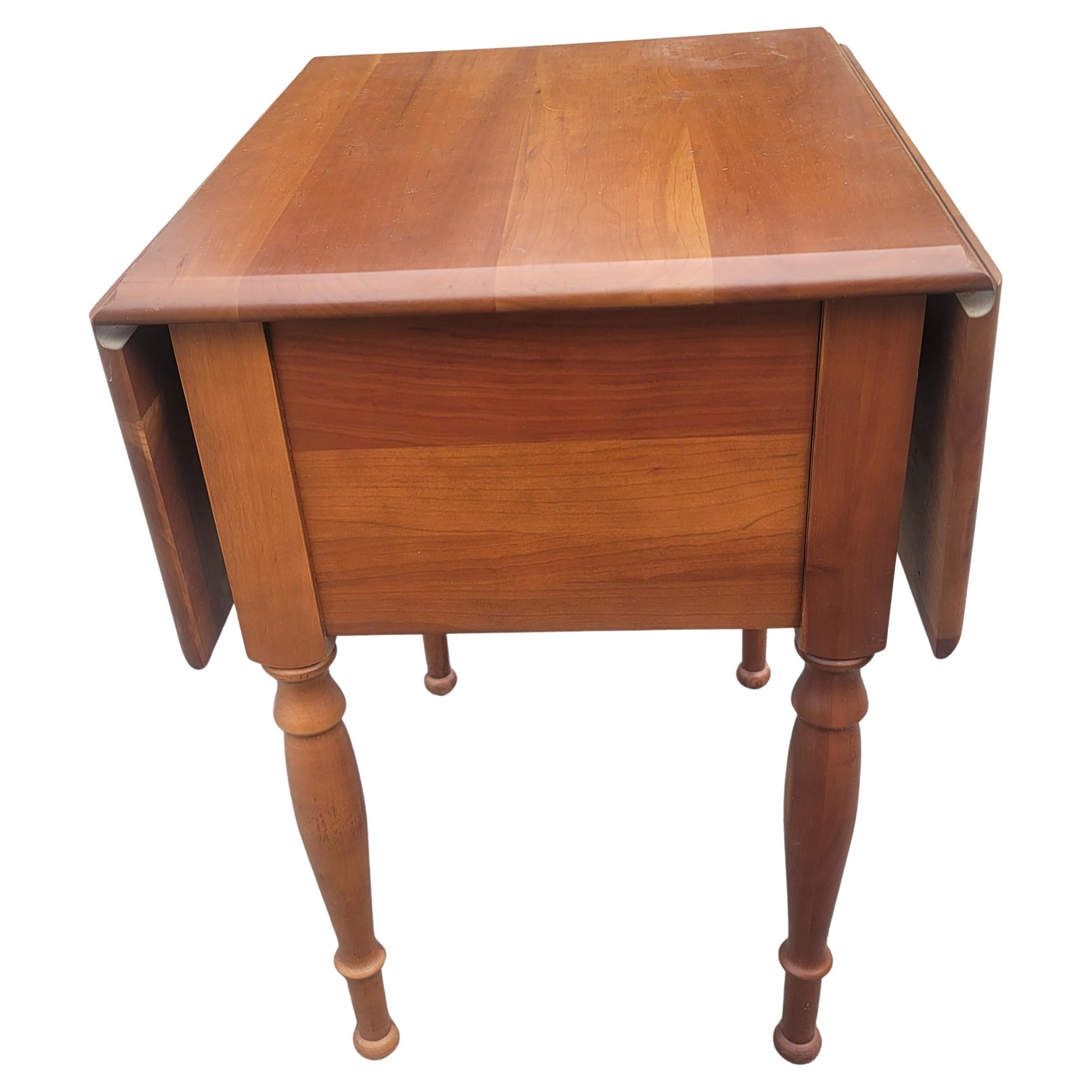 Boring Furniture Victorian Cherry Drop-Leaf Pembroke Tables, a Pair For Sale 2