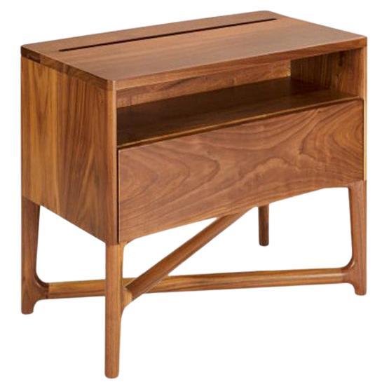 Boris 60 Tropical Wood Night Stand, Contemporary Mexican Design For Sale