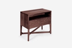 Boris 60 Walnut Night Stand, Contemporary Mexican Design