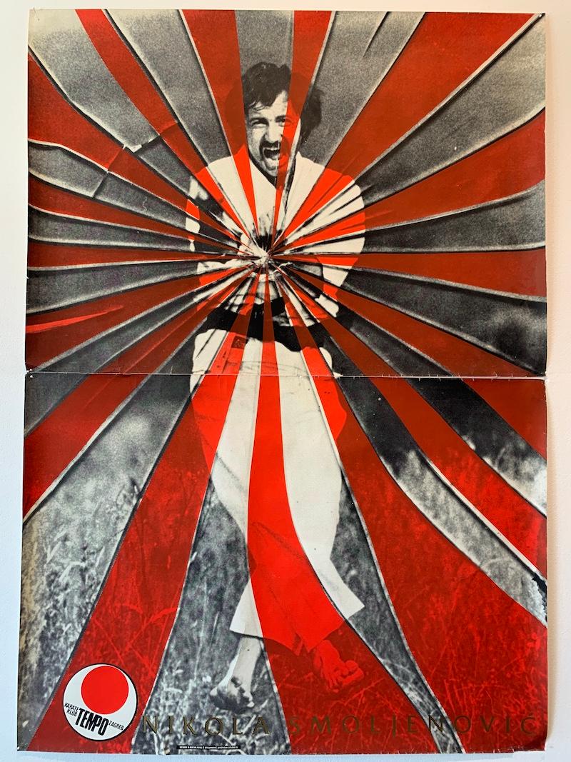 Mid-Century Modern Boris Bucan 'Karate' Original Vintage Croatian Poster, Circa 1970 