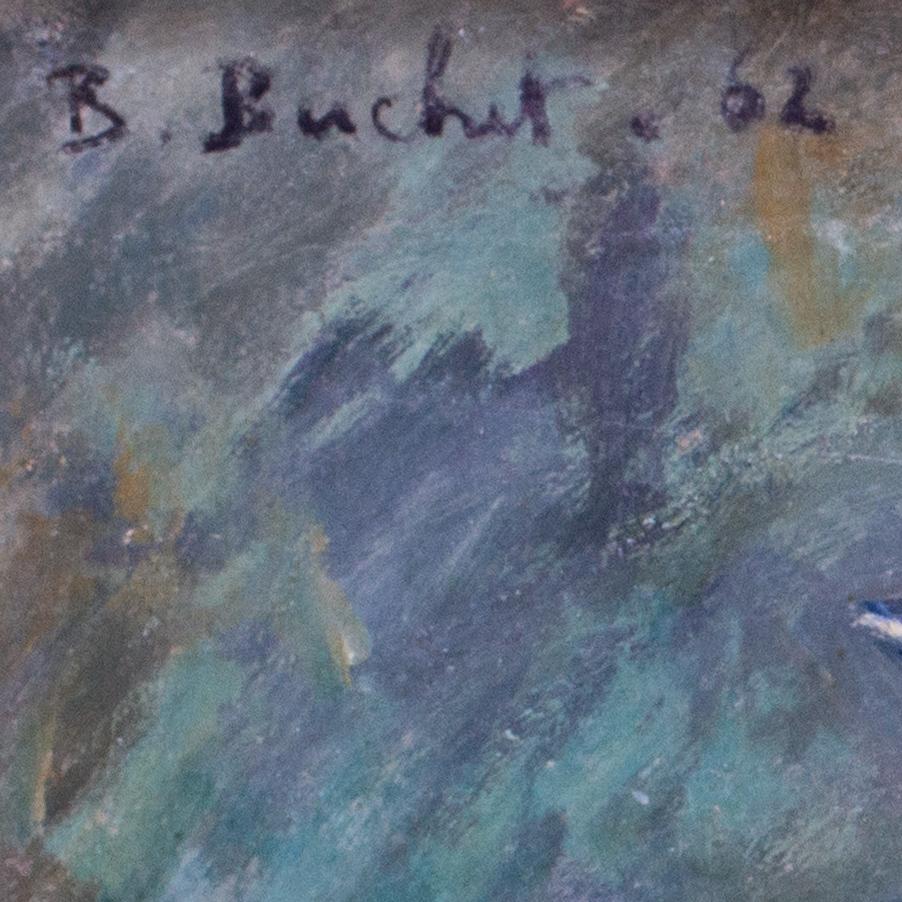 Natura morta francese del XX secolo con mele e caffettiera di Boris Buchet in vendita 2